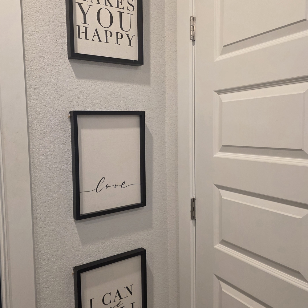 Elegant Black Framed Wall Art Trio